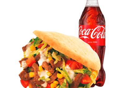 Kebab i Pita med Coca cola