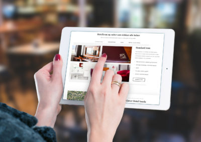 Mockup av Nettside for bestilling av rom